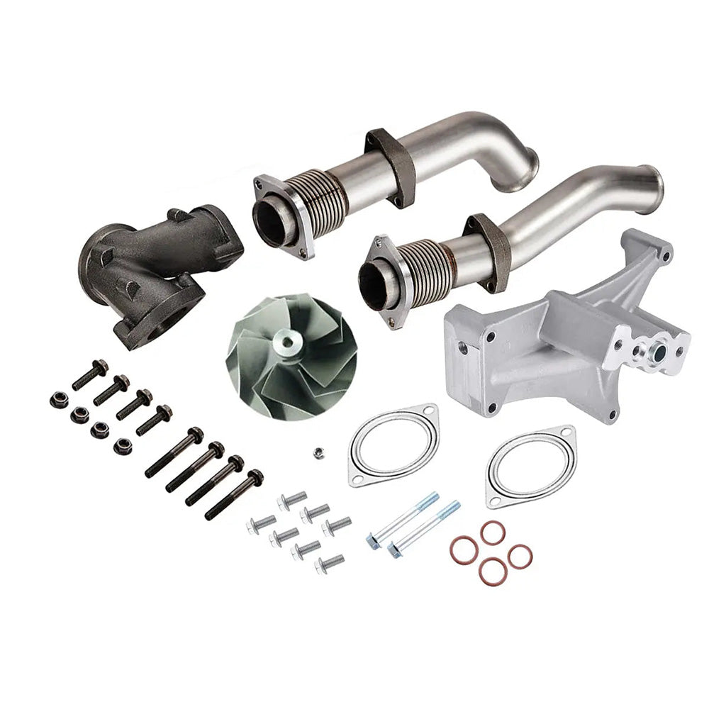 Bellowed Up-Pipe Kit & EBPV & Turbo For 1999.5-2003 7.3 Powerstroke Diesel