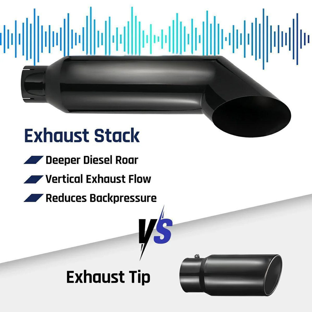 4"/5"Inlet 7"/8"Outlet 36"Tall Exhaust Stack Tip for Pickup
