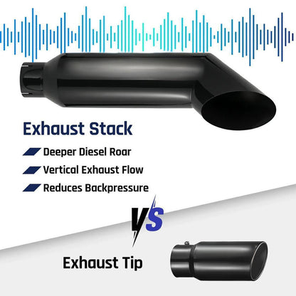 4"/5"Inlet 7"/8"Outlet 36"Tall Exhaust Stack Tip for Pickup