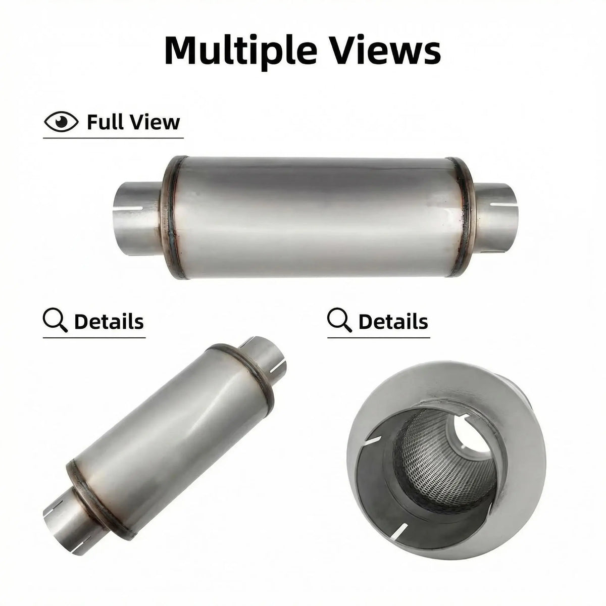4" & 5" Stainless Steel Diesel Muffler for Ram Cummins, Duramax & Powerstroke DieselPerf