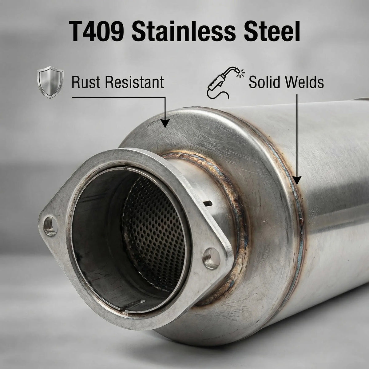 4" & 5" Stainless Steel Diesel Muffler for Ram Cummins, Duramax & Powerstroke DieselPerf