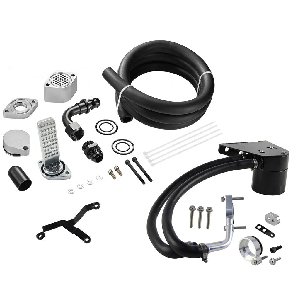 2011+ Ford 6.7L Powerstroke CCV Reroute/Delete w/Catch Can Internal&External  Kit