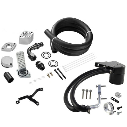 2011+ Ford 6.7L Powerstroke CCV Reroute/Delete w/Catch Can Internal&External  Kit