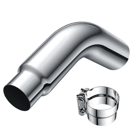 Chrome Turn Down Exhaust Tip: 5" In 6" Out & 4" In 5" Out DieselPerf