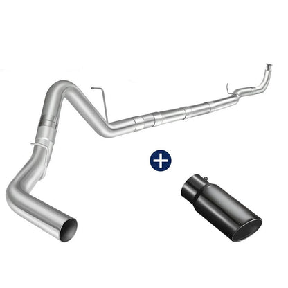 SPELAB 4"/5" Downpipe-Back 2011-2015 LML 6.6 Duramax DPF Delete Race Pipe（Free Exhaust Tips）