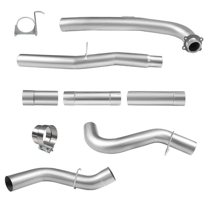 4" Downpipe-Back 2017-2019 L5P 6.6 Duramax DPF Delete Race Pipe（Free Exhaust Tips）