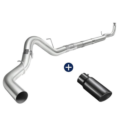 SPELAB 4"/5" Downpipe-Back 2011-2015 LML 6.6 Duramax DPF Delete Race Pipe（Free Exhaust Tips）