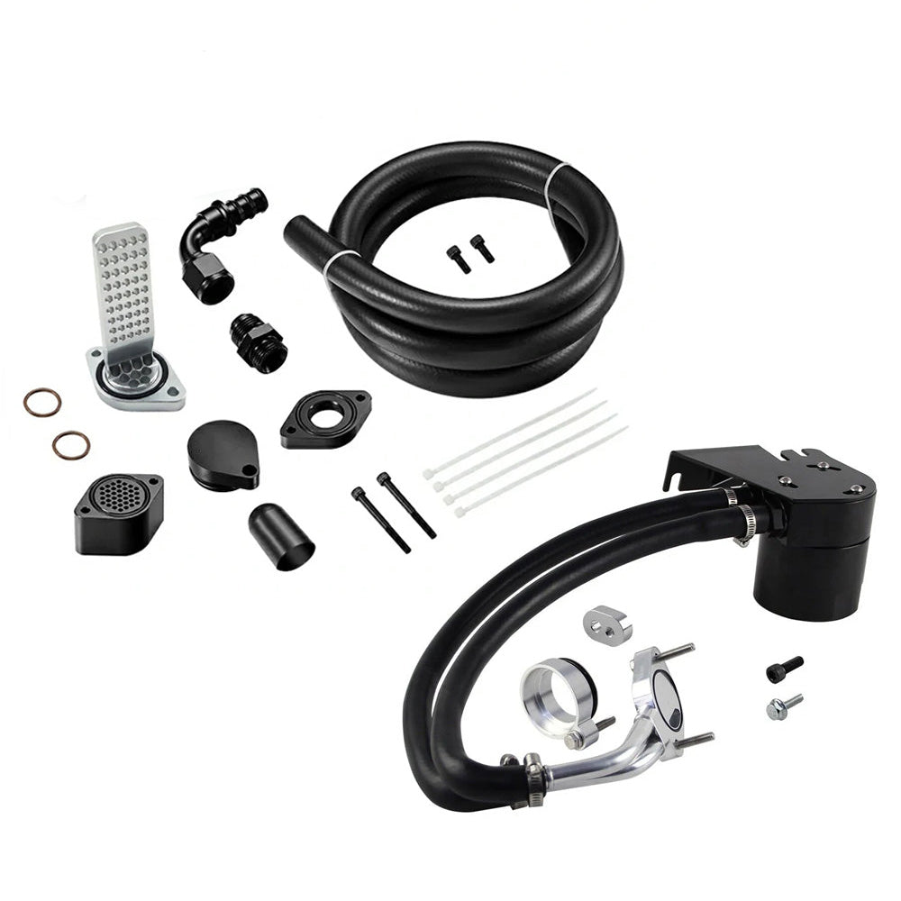 2011+ Ford 6.7L Powerstroke CCV Reroute/Delete w/Catch Can Internal&External  Kit