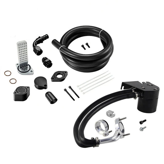 2011+ Ford 6.7L Powerstroke CCV Reroute/Delete w/Catch Can Internal&External  Kit
