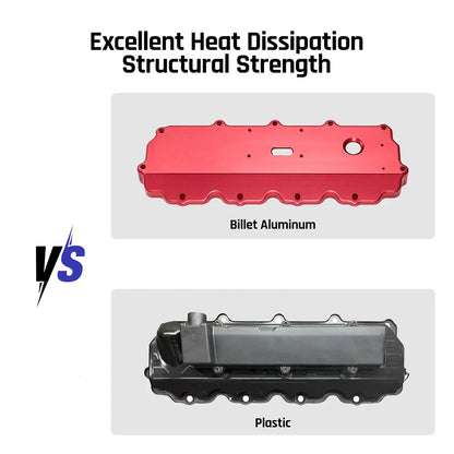 Billet Aluminum Valve Cover for 2004.5–2007 Ford 6.0L Powerstroke