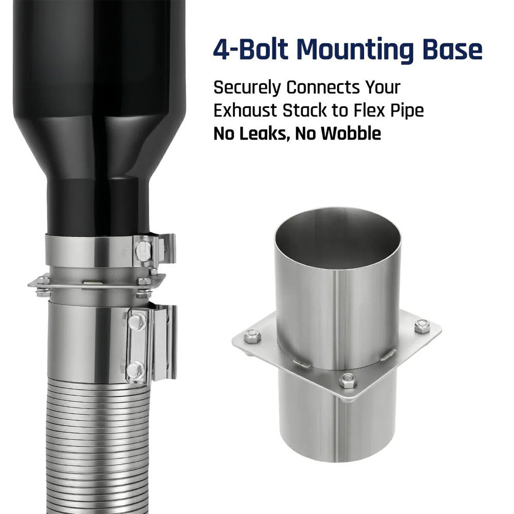 4"/5"Inlet 7"/8"Outlet 36"Tall Exhaust Stack Tip for Pickup