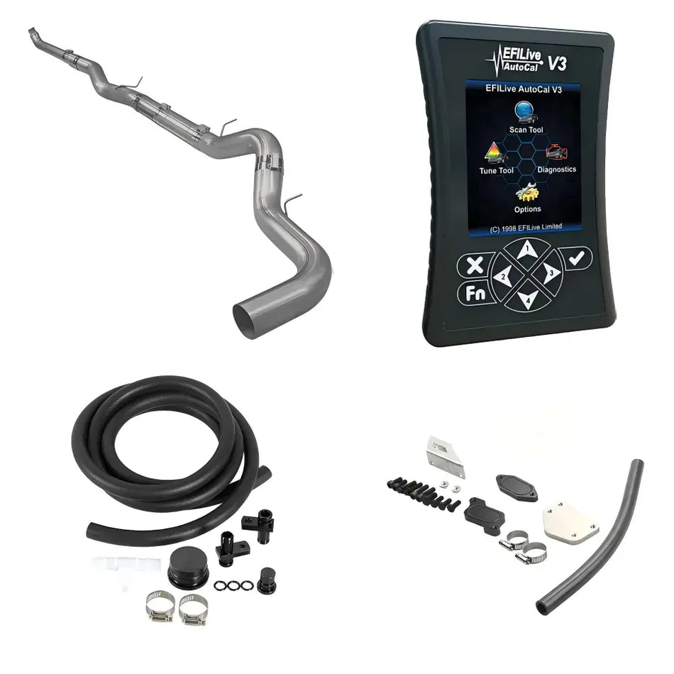2004.5-2005 Duramax LLY 6.6L All-in-One Delete Kit: EGR, CCV & Tuner DieselPerf