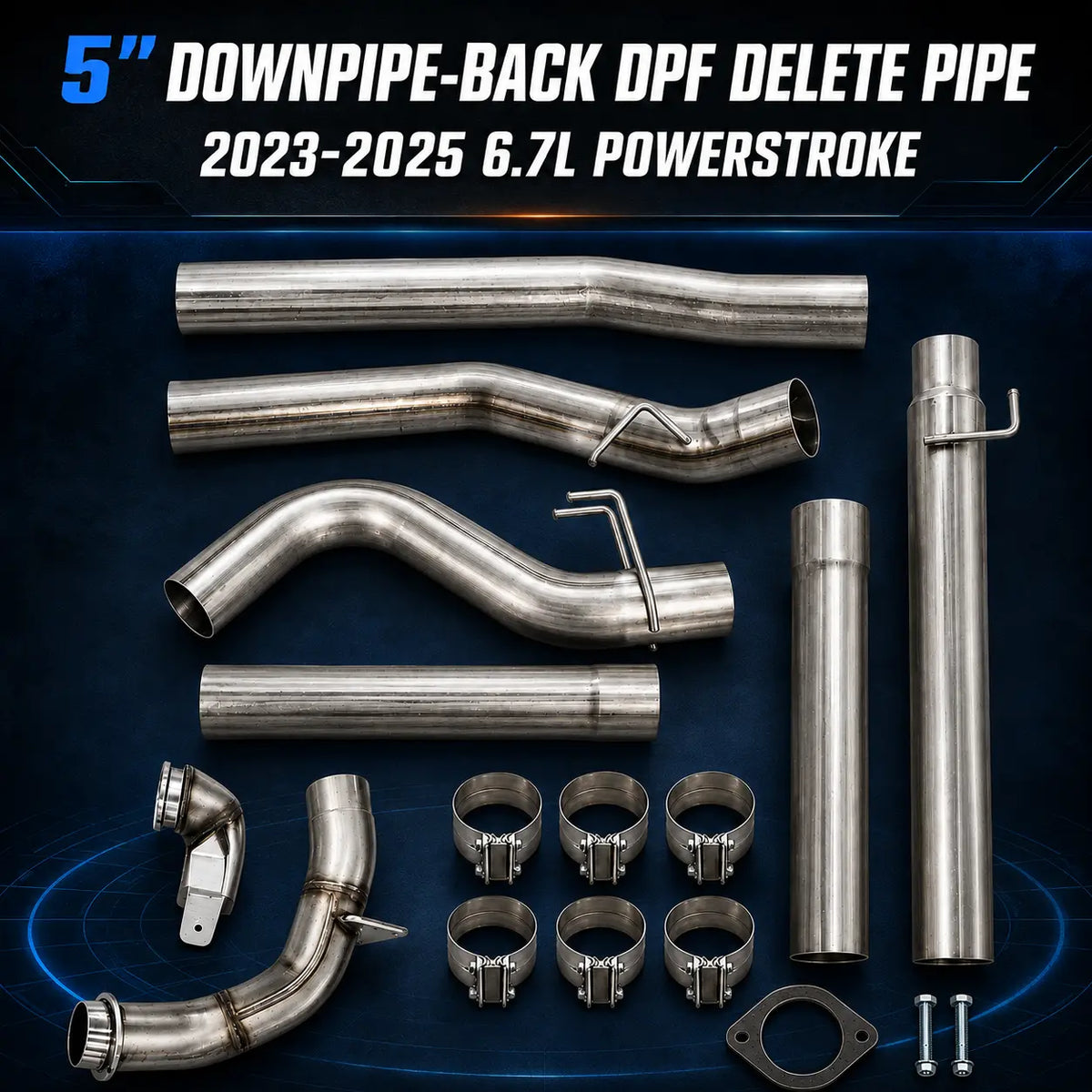 2011-2025 6.7L Powerstroke 4" & 5" DPF Delete Pipe DieselPerf