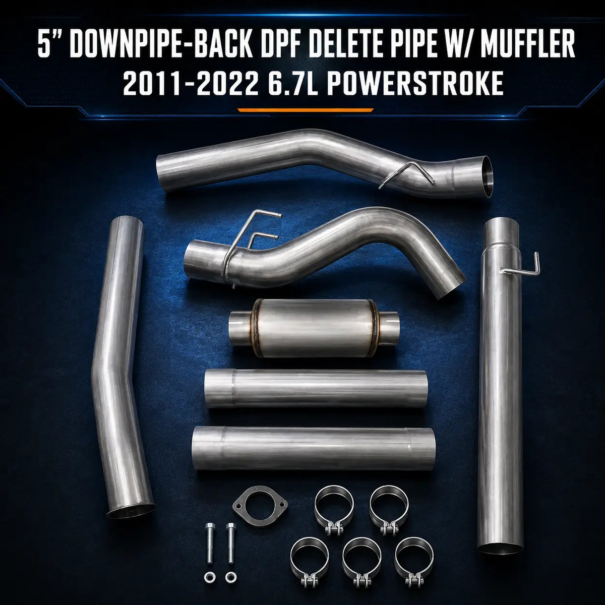 2011-2025 6.7L Powerstroke 4" & 5" DPF Delete Pipe DieselPerf