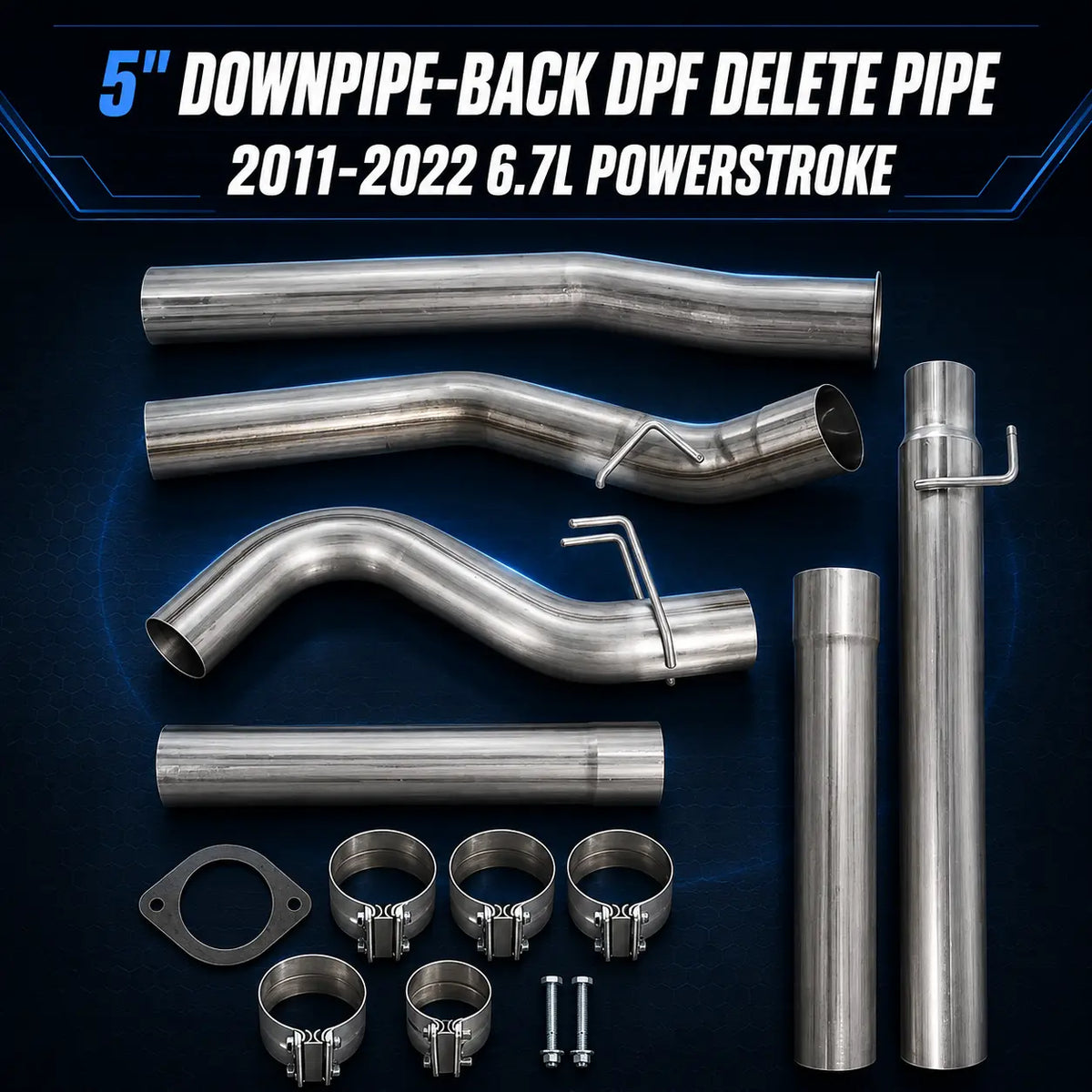 2011-2025 6.7L Powerstroke 4" & 5" DPF Delete Pipe DieselPerf