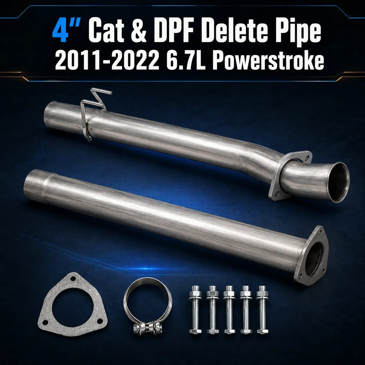 2011-2025 6.7L Powerstroke 4" & 5" DPF Delete Pipe DieselPerf