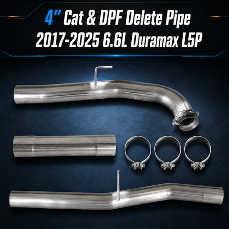 2017-2025 6.6L GM Duramax L5P 4"& 5"DPF Delete Race Pipe DieselPerf