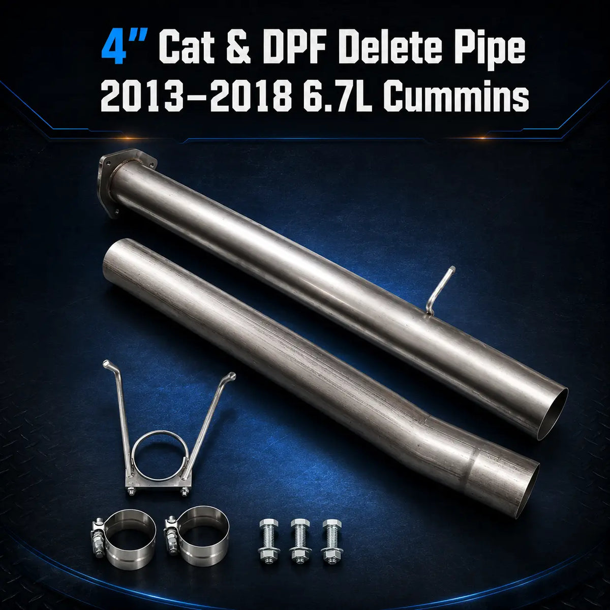2013-2018 6.7L Dodge Ram Cummins 4" DPF Delete Race Pipe DieselPerf