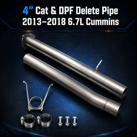 2013-2018 6.7L Dodge Ram Cummins 4" CAT&DPF Delete Pipe DieselPerf