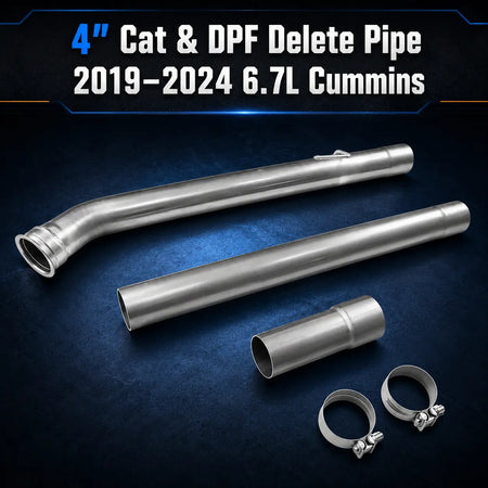 2019-2025 6.7L Dodge Ram Cummins 4"&5" DPF Delete Race Pipe DieselPerf