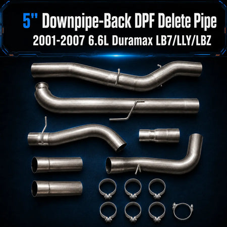 2001-2007 6.6L GM Duramax LLY LBZ LB7 4" & 5"Downpipe-back Exhaust DieselPerf