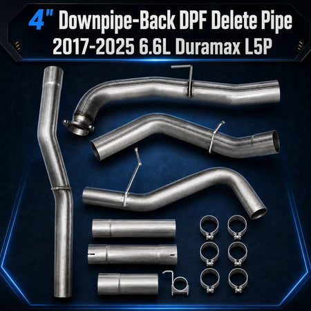 2017-2025 6.6L GM Duramax L5P 4"& 5"DPF Delete Race Pipe DieselPerf