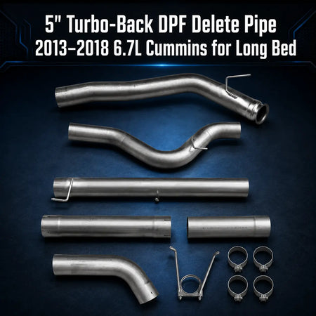 2013-2018 6.7L Dodge Ram Cummins 5" Turbo-Back DPF Delete Pipe DieselPerf