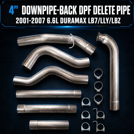 2001-2007 6.6L GM Duramax LLY LBZ LB7 4" & 5"Downpipe-back Exhaust DieselPerf