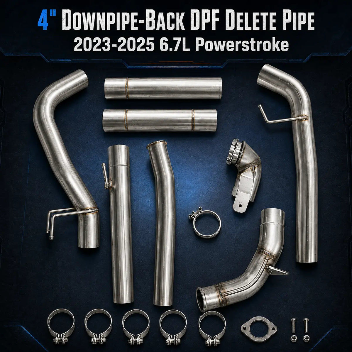 2011-2025 6.7L Powerstroke 4" & 5" DPF Delete Pipe DieselPerf