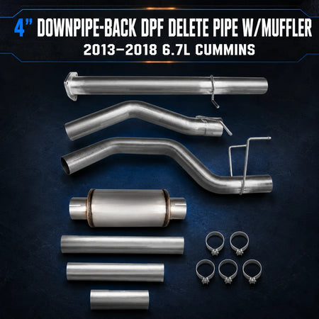 2013-2018 6.7L Dodge Ram Cummins 4" DPF Delete Race Pipe DieselPerf