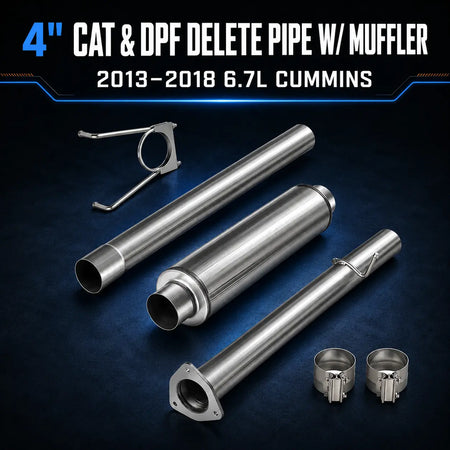 2013-2018 6.7L Dodge Ram Cummins 4" DPF Delete Race Pipe DieselPerf
