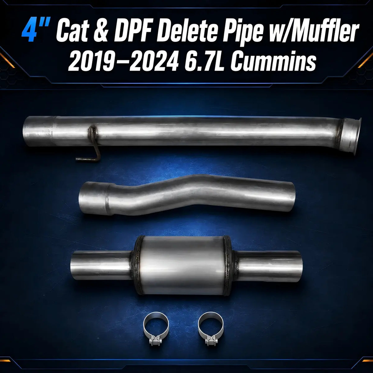 2019-2025 6.7L Dodge Ram Cummins 4"&5" DPF Delete Race Pipe DieselPerf