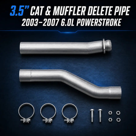2003-2007 6.0L Powerstroke 3.5" Cat Delete Race Pipe DieselPerf