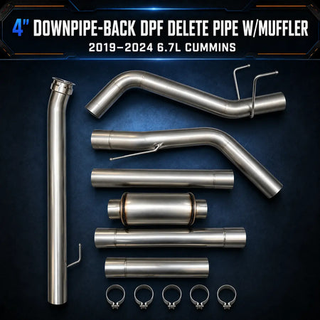 2019-2025 6.7L Dodge Ram Cummins 4"&5" DPF Delete Race Pipe DieselPerf