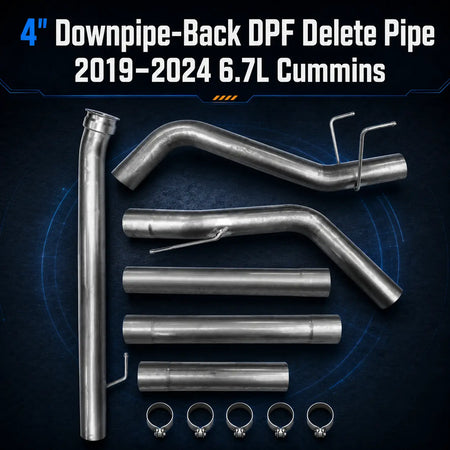 2019-2025 6.7L Dodge Ram Cummins 4"&5" DPF Delete Race Pipe DieselPerf
