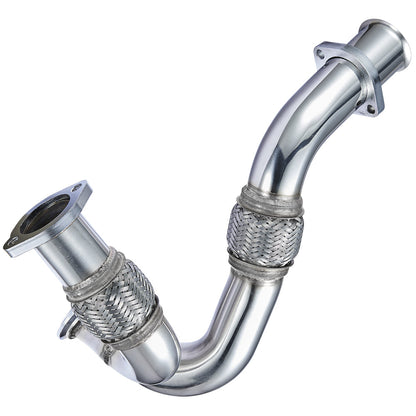 Exhaust Up-Pipe Y-Pipe for Ford 2003-2007 6.0L Powerstroke Diesel F250 F350 F450 Heavy Duty Polished | SPELAB