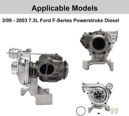 SPELAB Non-EBP Valve Kit for Ford 1999.5-2003 7.3L Powerstroke Diesel Turbo Pedestal +Bolts & Exhaust Housing