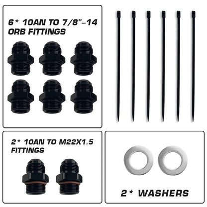 SPELAB Performance Transmission Cooler Line Upgraded Kit, Compatible With 2006-2010 Chevrolet/GMC 6.6L Duramax LLY/LBZ/LMM