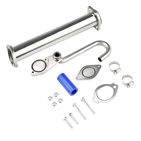 2003-2007 6.0L Powerstroke EGR Valve & Cooler Delete Kit with Up-Pipe for Ford F250 F350 F450 F550 E350 Diesel w/Block Off Plate DieselPerf