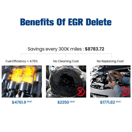 2003-2007 6.0L Powerstroke EGR Valve & Cooler Delete Kit with Up-Pipe for Ford F250 F350 F450 F550 E350 Diesel w/Block Off Plate DieselPerf